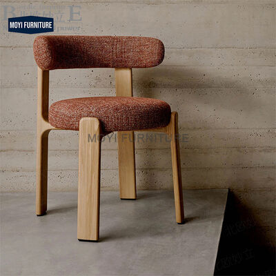 Solid Wood Dining Chairs Modern and Simple Backrest Makeup Chairs, Solid Wood Walnut Color Hotel Leisure