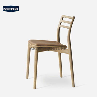 Classical Creative Home Furniture Microfiber Leather Cushion White Ash Wood Frame Dining Chair for Hotel Lobby