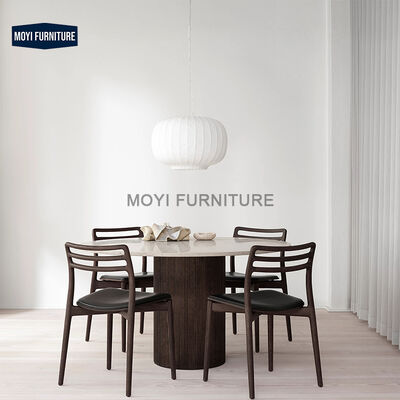 Classical Creative Home Furniture Microfiber Leather Cushion White Ash Wood Frame Dining Chair for Hotel Lobby