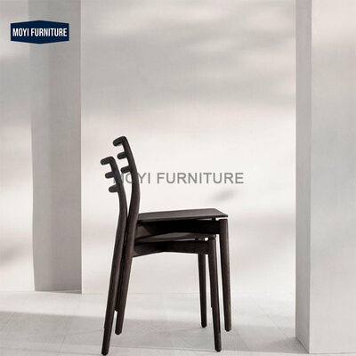 Classical Creative Home Furniture Microfiber Leather Cushion White Ash Wood Frame Dining Chair for Hotel Lobby