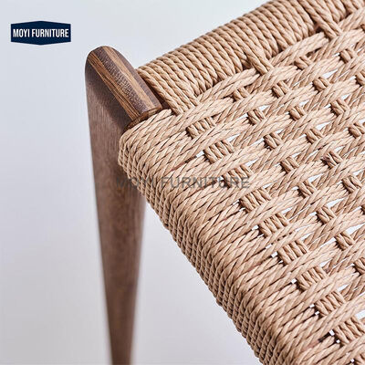 Morezhome Unique Soft Designer Solid Wood Dining Chair with Rattan Seat
