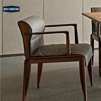 Luxury Indoor Wooden Furniture Dining Room Chairs Sets Leisure Fabric Dining Side Chair