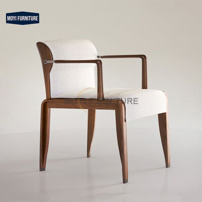 Luxury Indoor Wooden Furniture Dining Room Chairs Sets Leisure Fabric Dining Side Chair