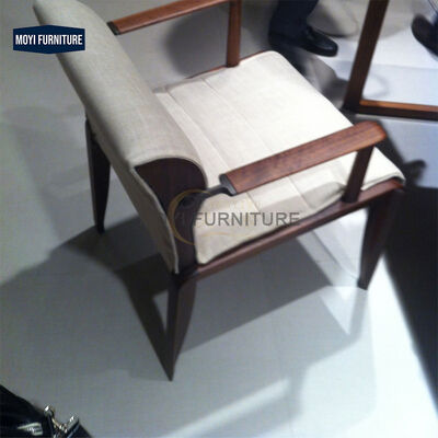 Luxury Indoor Wooden Furniture Dining Room Chairs Sets Leisure Fabric Dining Side Chair