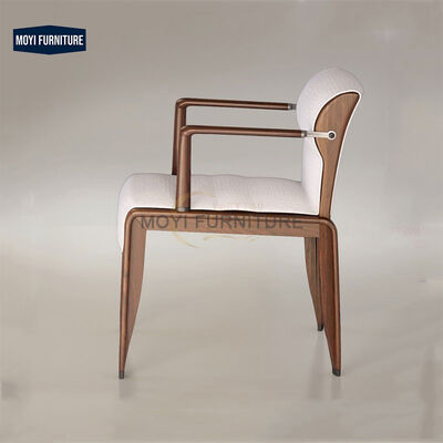 Luxury Indoor Wooden Furniture Dining Room Chairs Sets Leisure Fabric Dining Side Chair