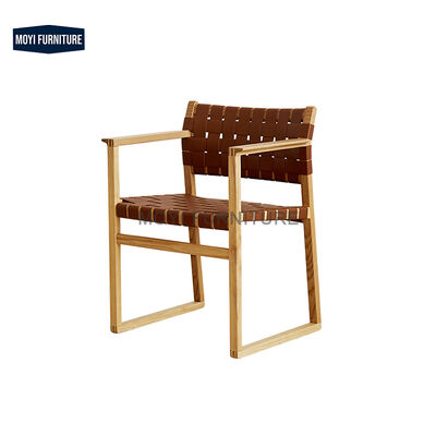 Italian Style Modern Home Office Restaurant Cafe Wood Leather Dining Chairs