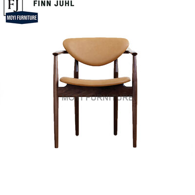 Danish Designer Dining Chair Dining Room Furniture Solid Wood Leather Sofa Side Chair Creative Dining  Chair