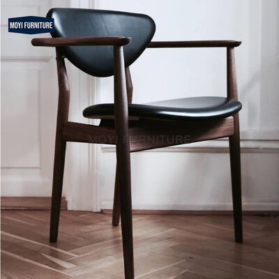 Danish Designer Dining Chair Dining Room Furniture Solid Wood Leather Sofa Side Chair Creative Dining  Chair