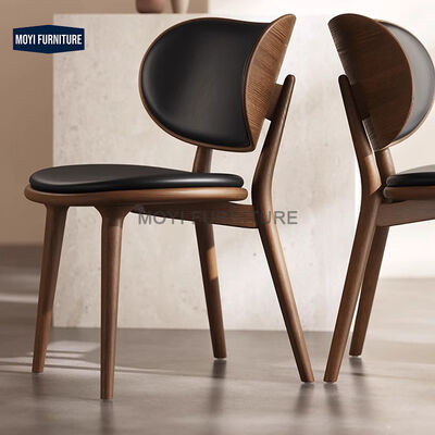 Nordic Solid Wood Dining Chairs Leisure Chairs Coffee Shops Restaurants Leather Armchairs Designer Hotel Negotiation Chairs