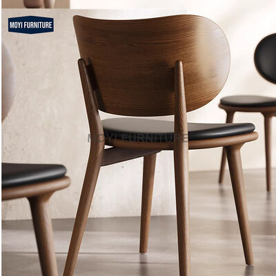 Nordic Solid Wood Dining Chairs Leisure Chairs Coffee Shops Restaurants Leather Armchairs Designer Hotel Negotiation Chairs