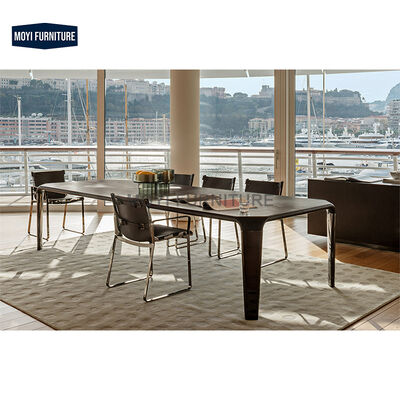 Soft Leather Metal Frame Lounge Hotel Accent Chair for Events Modern Luxury Dining Room Restaurant Chair with Metal Leg