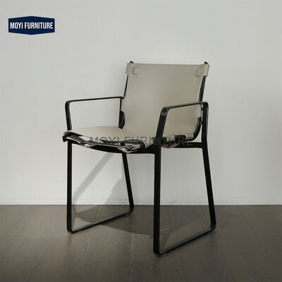 Soft Leather Metal Frame Lounge Hotel Accent Chair for Events Modern Luxury Dining Room Restaurant Chair with Metal Leg