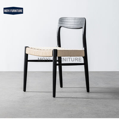Solid Oak Dining Chair with Rope Design Modern and Traditional Home Furniture for Kitchen Hotel and School for Home Use