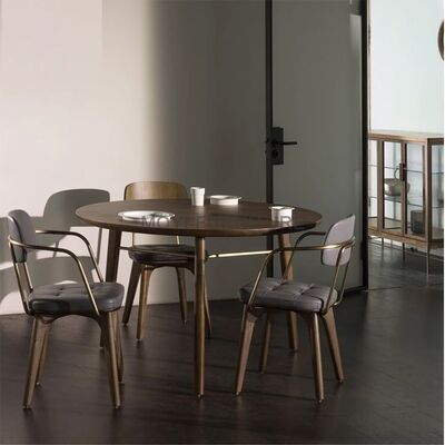 New Design Industrial Style Dining Chair with Comfortable Cushion and Wooden Legs Restaurant Dining Room Chair