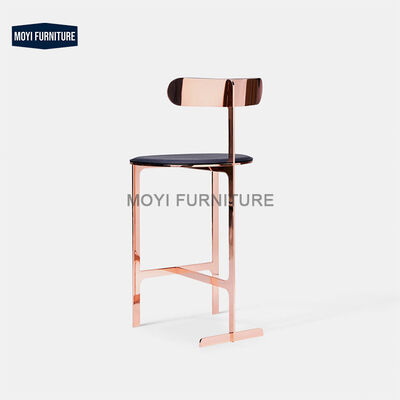 MOYI Nordic Modern Minimalist Designer Creative bar Chair Hotel Stainless Steel High Reception bar Chair