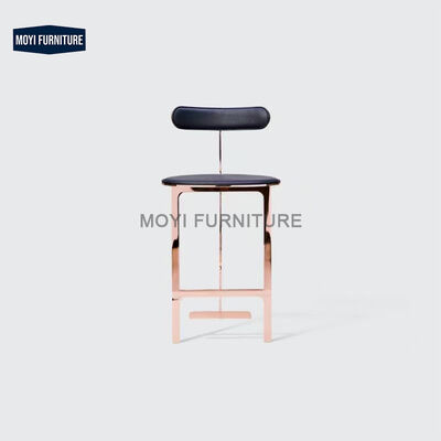 MOYI Nordic Modern Minimalist Designer Creative bar Chair Hotel Stainless Steel High Reception bar Chair