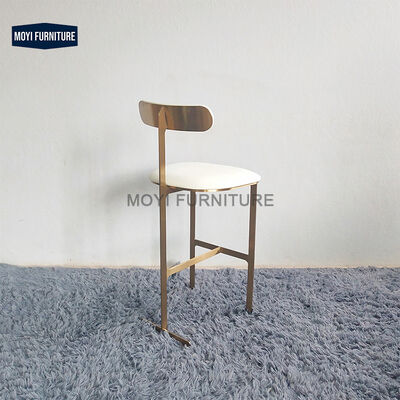 MOYI Nordic Modern Minimalist Designer Creative bar Chair Hotel Stainless Steel High Reception bar Chair