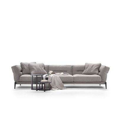 Italian Style Living Room Furniture Sofa Modern Fabric Corner Sofa