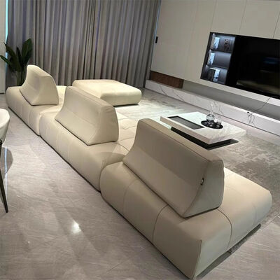 Modern Minimalist Leather Italian Sofa Luxury Set Black Corner Couch Sofa Living Room Furniture High Quality Design