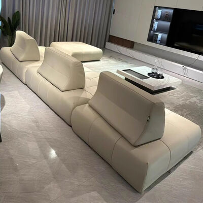 Modern Minimalist Leather Italian Sofa Luxury Set Black Corner Couch Sofa Living Room Furniture High Quality Design