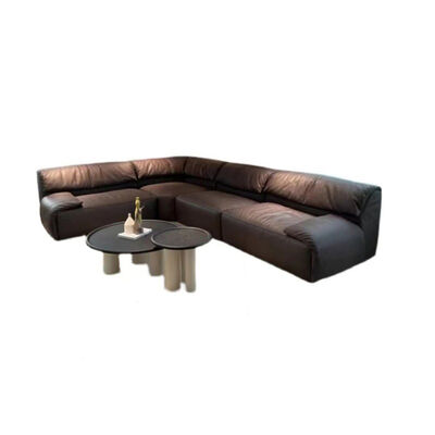 l Shape 7 Seater Sofa Set with Corner Seat Luxury Leather Sectional Sofa Modern Living Room Sofa Set