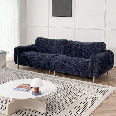 Modern 3-Seater Green Velvet Sectional Sofa Drop Shipping Living Room & Bedroom Couch Set with for Hotels