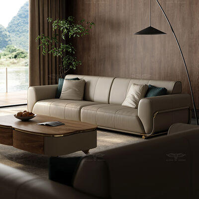 Modern Luxury Single Modular Sofa Set Classic Nordic Wood Furniture Premium Light Luxury for Apartments Villas Manufactured