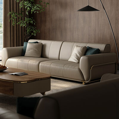 Modern Luxury Single Modular Sofa Set Classic Nordic Wood Furniture Premium Light Luxury for Apartments Villas Manufactured