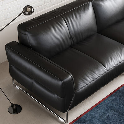 European Style Modern Leather Sofa Set High Quality Home Office Furniture with Storage Design Sponge Filled