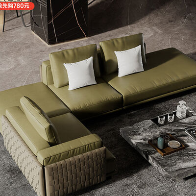 Foshan Factory Itaian Modern Saddle Leather Sofa Home Furniture Leather Sofa Set Modular Hotel Furniture Sofa Set