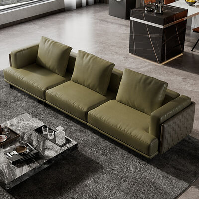 Foshan Factory Itaian Modern Saddle Leather Sofa Home Furniture Leather Sofa Set Modular Hotel Furniture Sofa Set