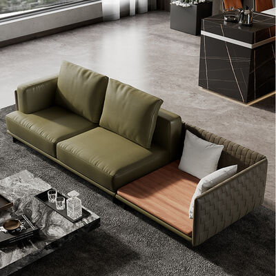 Foshan Factory Itaian Modern Saddle Leather Sofa Home Furniture Leather Sofa Set Modular Hotel Furniture Sofa Set