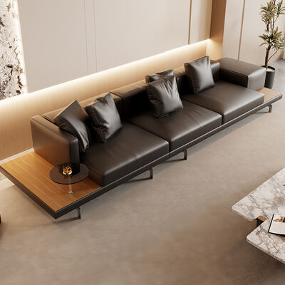 Aesthetic Artificial Leather Sectional Sofa Modular Set with Sponge Filled Upholstery-Modern Design for Living Room