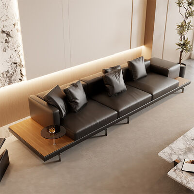 Aesthetic Artificial Leather Sectional Sofa Modular Set with Sponge Filled Upholstery-Modern Design for Living Room