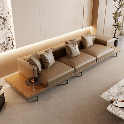 Aesthetic Artificial Leather Sectional Sofa Modular Set with Sponge Filled Upholstery-Modern Design for Living Room