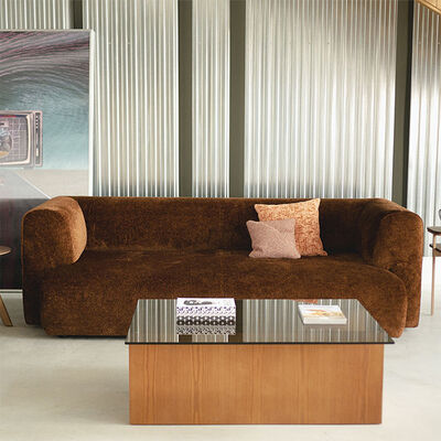 Modern Light Luxury Living Room Furniture Hotel Solid Wooden Curved Sofa Combination Fabric Modular Sofa Set