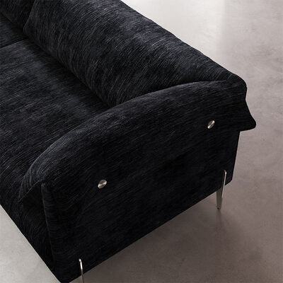 Italian Minimalist Modern Retro Fabric Sofa Chenille Straight Small Apartment Living Room Luxury Sectional Style Sofa Couch