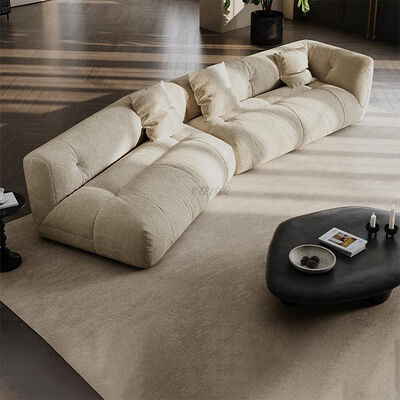 Italian-Style Minimalist Chenille Sectional Sofa Modern Simple Light Luxury Designer High-End Fabric Sponge High-Famous Internet