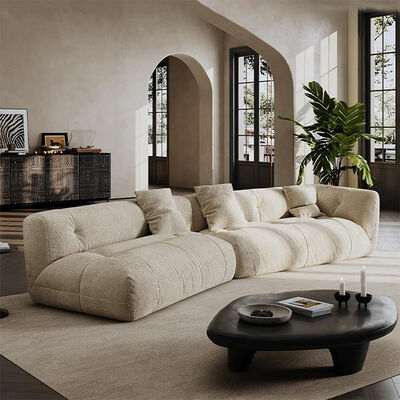 Italian-Style Minimalist Chenille Sectional Sofa Modern Simple Light Luxury Designer High-End Fabric Sponge High-Famous Internet