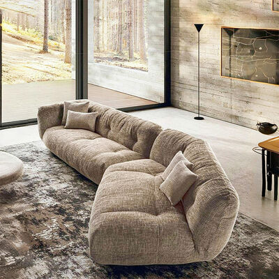 Italian-Style Minimalist Chenille Sectional Sofa Modern Simple Light Luxury Designer High-End Fabric Sponge High-Famous Internet