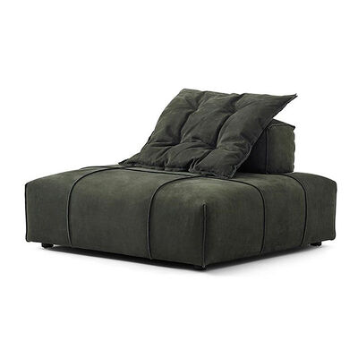 Italian-Style Baxter Panama Sectional Sofa Set Tofu Module Minimalist Matte Fabric with Genuine Leather Designer Collection
