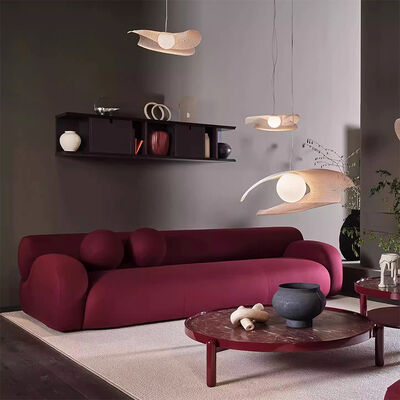 Nordic Italian Minimalism Design Couch Simple Hotel Home Furniture High Quality White Velvet Fabric 4 Seater Living Room Sofa