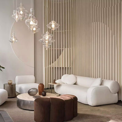 Nordic Italian Minimalism Design Couch Simple Hotel Home Furniture High Quality White Velvet Fabric 4 Seater Living Room Sofa
