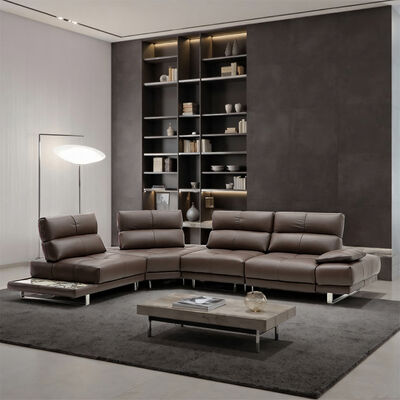 Modular Corner Reclining Sofa Furniture Modern Living Room Sofa Sectional Leather Recliner Sofa Set
