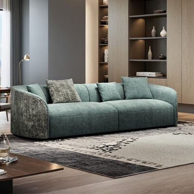 Nordic Fabric Sectional Living Room Sofa Set Modular Sofa With Sponge Filling Material