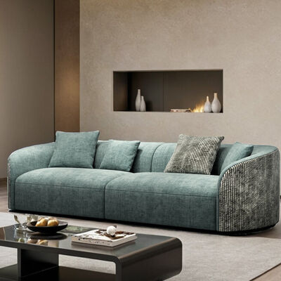 Nordic Fabric Sectional Living Room Sofa Set Modular Sofa With Sponge Filling Material