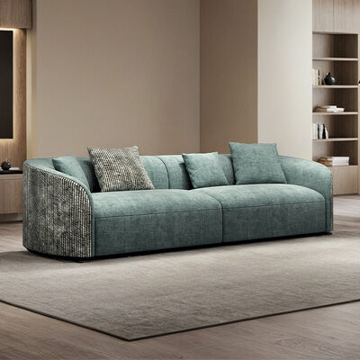 Nordic Fabric Sectional Living Room Sofa Set Modular Sofa With Sponge Filling Material