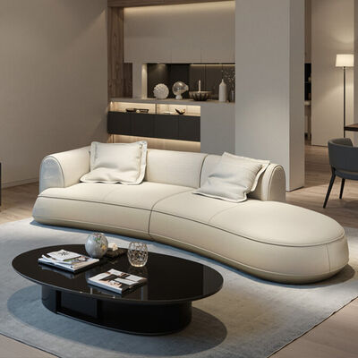 Modern Functional Thick Leather and High-end Original Design Villa Living Room Sofa Set