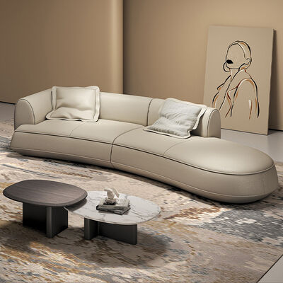 Modern Functional Thick Leather and High-end Original Design Villa Living Room Sofa Set