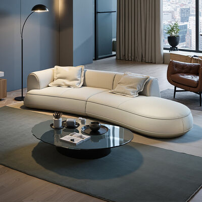 Modern Functional Thick Leather and High-end Original Design Villa Living Room Sofa Set